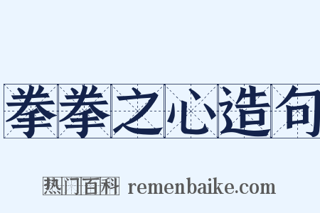拳拳之心造句是什么意思的图片